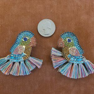 Vintage Parrot BaubleBar Statement Earrings